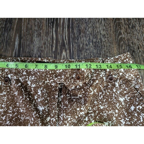 Talbots Capri Pants Womens Size 12 Brown White Floral - Picture 5 of 6